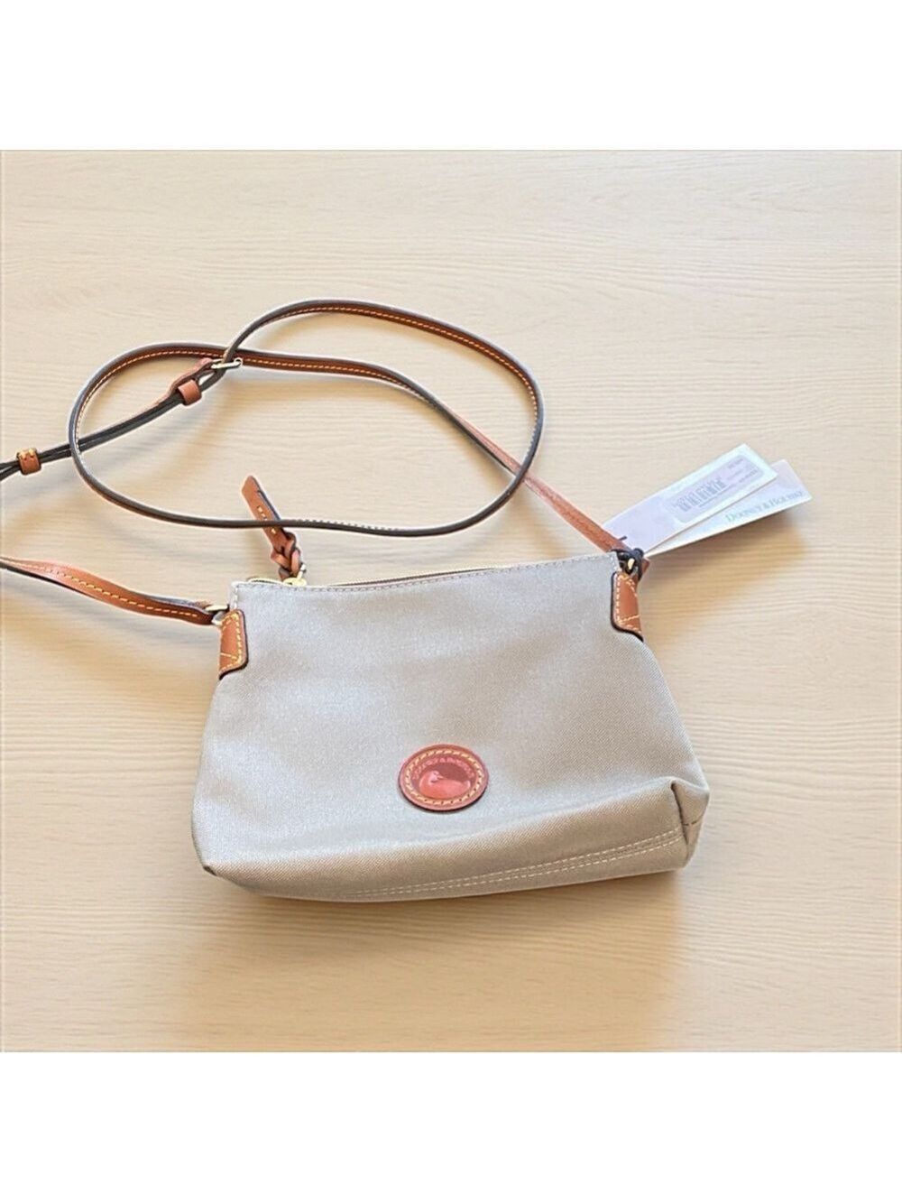 Dooney & Bourke Gray Canvas Pouchette Crossbody NWT - Picture 2 of 13